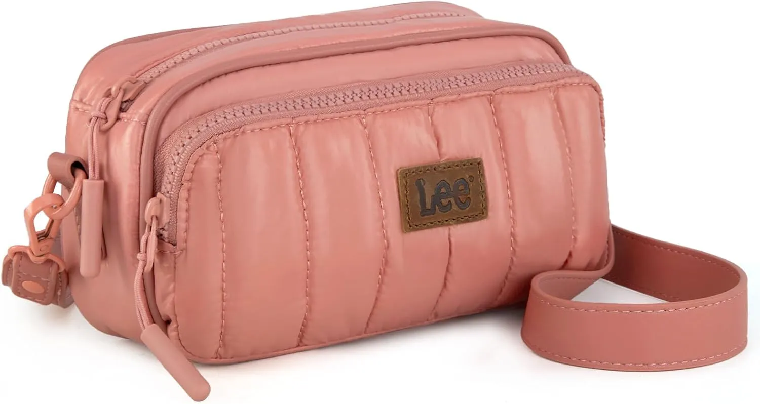 Montana West x Lee Puffer Crossbody Bags for Women Small Quilted Lightweight Water-resistant Purse with Adjustable Strap
