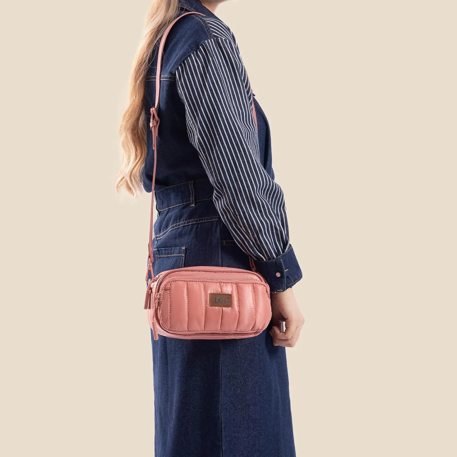 Montana West x Lee Puffer Crossbody Bags for Women Small Quilted Lightweight Water-resistant Purse with Adjustable Strap
