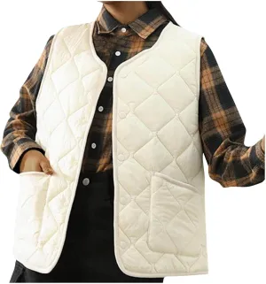 Oversized Sleeveless Vest for Women V Neck Button Down Cardigan Plus Size Winter Coat Warm Cardigan Top with Pockets