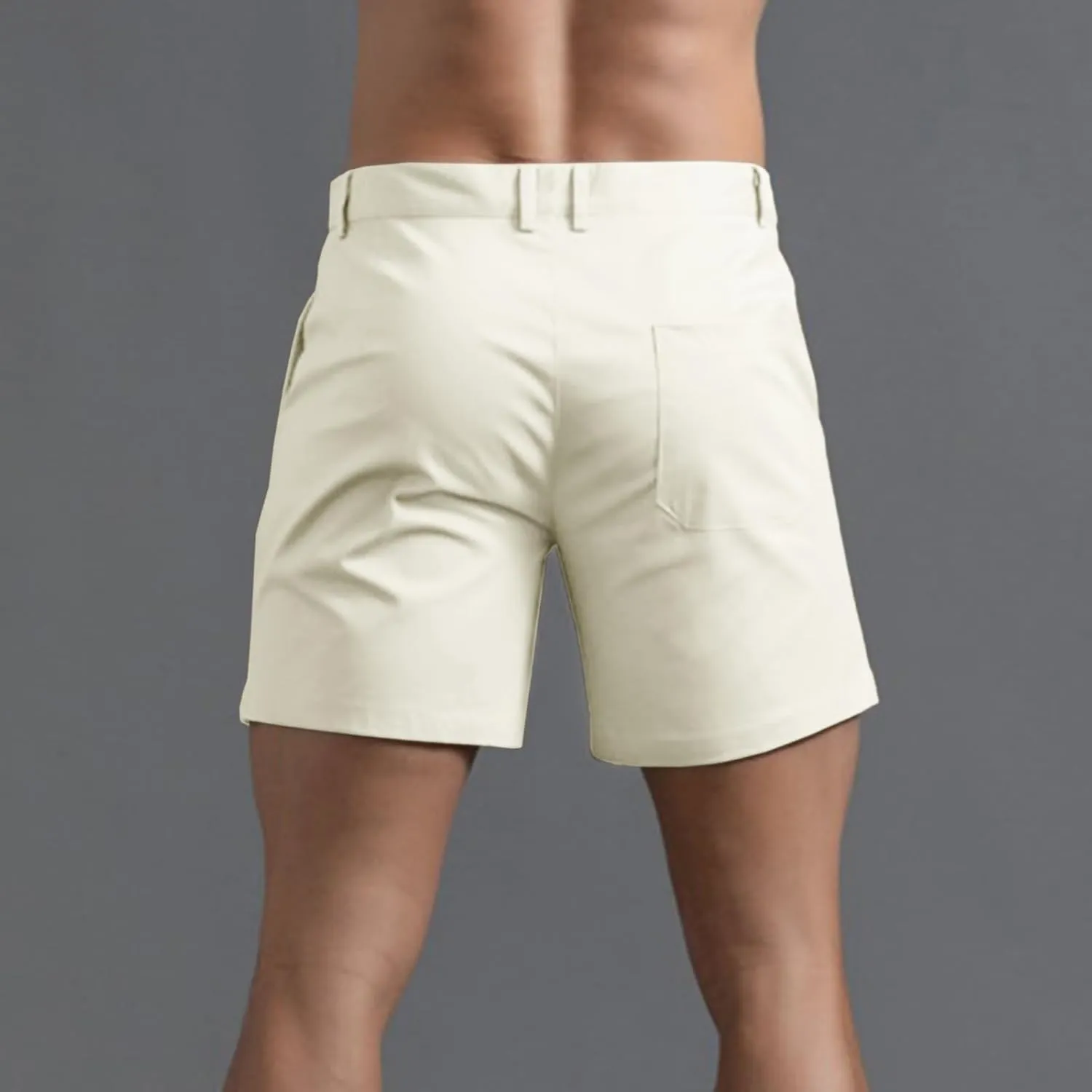 Oymyakon Men's Chino Shorts 6 Inch Slim Fit Shorts Cotton Stretch Casual Shorts Summer Flat Front Shorts
