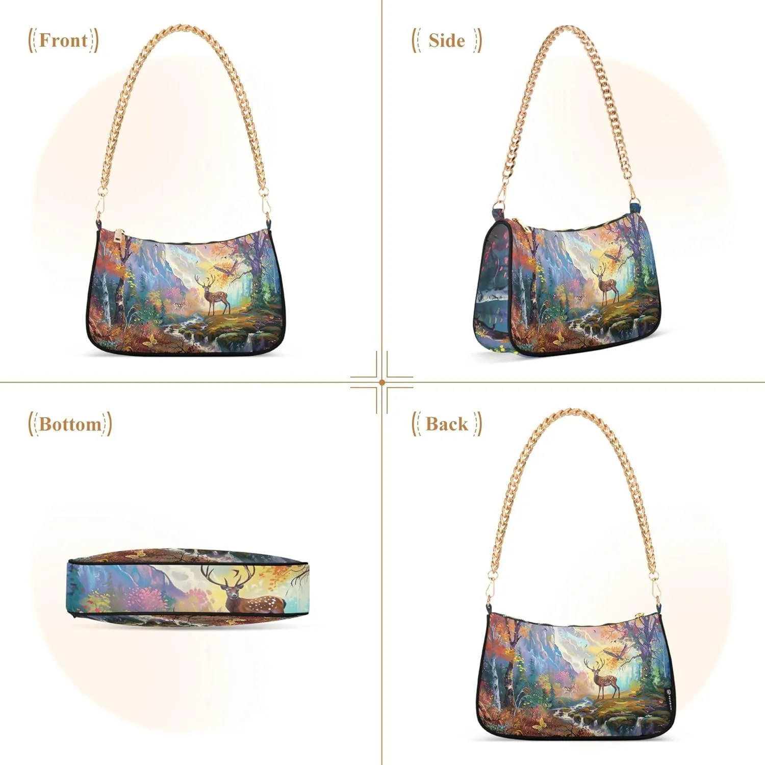 Pink Flamingos Watercolor Beach Phone Wallet Purse Small Hobo Purse Women Small Cute Handbags Cute Shoulder Purse