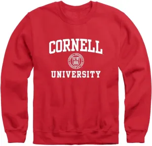 Premium Cotton Crewneck Sweatshirt with Crest Logo