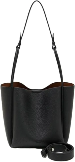 PU Leather Bucket Tote Bags for Women Trendy Vegan Crossbody Bags Designer Ladies Handbags with detachable shoulder Strap