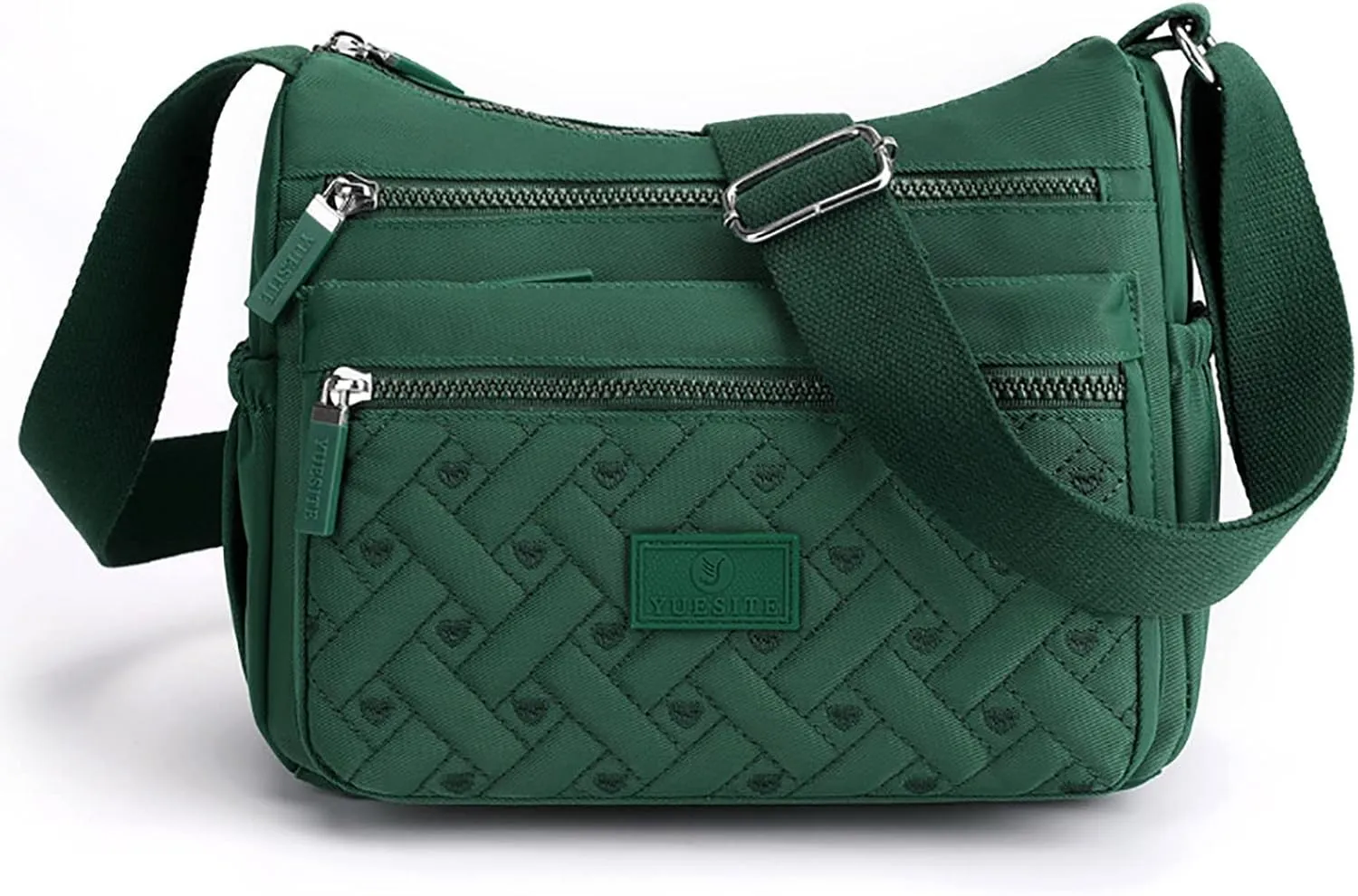 Puffy Crossbody Bags for Women Stadium Crossbody Messenger Bags for Concerts Sporting Events Small Makeup Bag(Green)