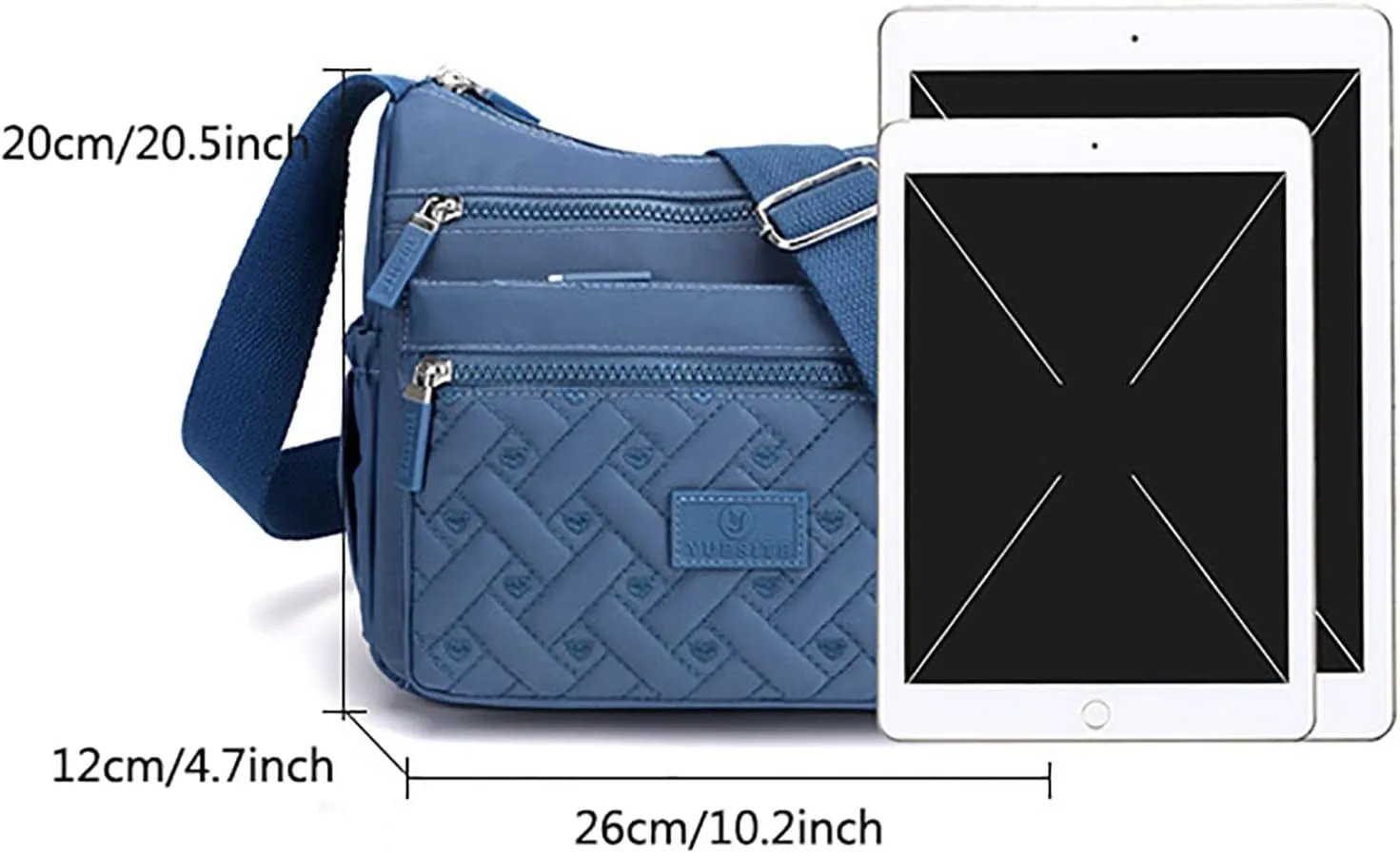 Puffy Crossbody Bags for Women Stadium Crossbody Messenger Bags for Concerts Sporting Events Small Makeup Bag(Green)