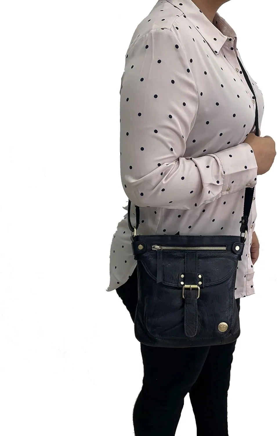 Real Leather Soft Small Womens Crossbody Handbags & Purses - Premium Sling Crossover Shoulder Bag
