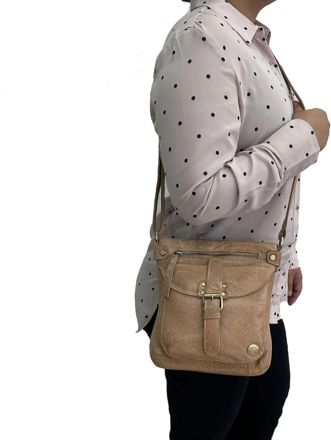 Real Leather Soft Small Womens Crossbody Handbags & Purses - Premium Sling Crossover Shoulder Bag
