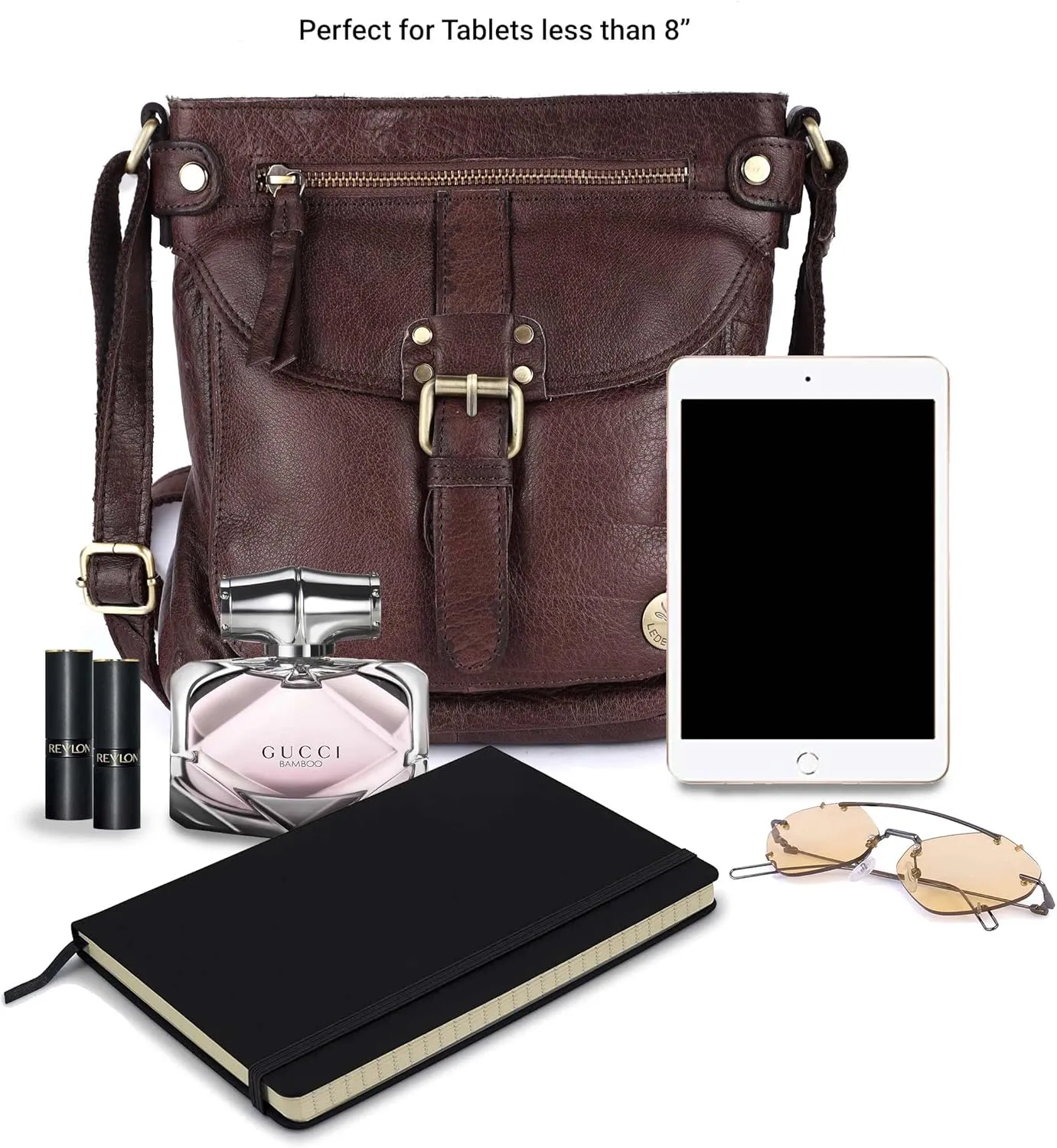 Real Leather Soft Small Womens Crossbody Handbags & Purses - Premium Sling Crossover Shoulder Bag