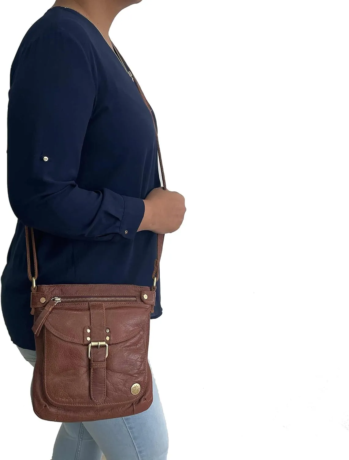 Real Leather Soft Small Womens Crossbody Handbags & Purses - Premium Sling Crossover Shoulder Bag