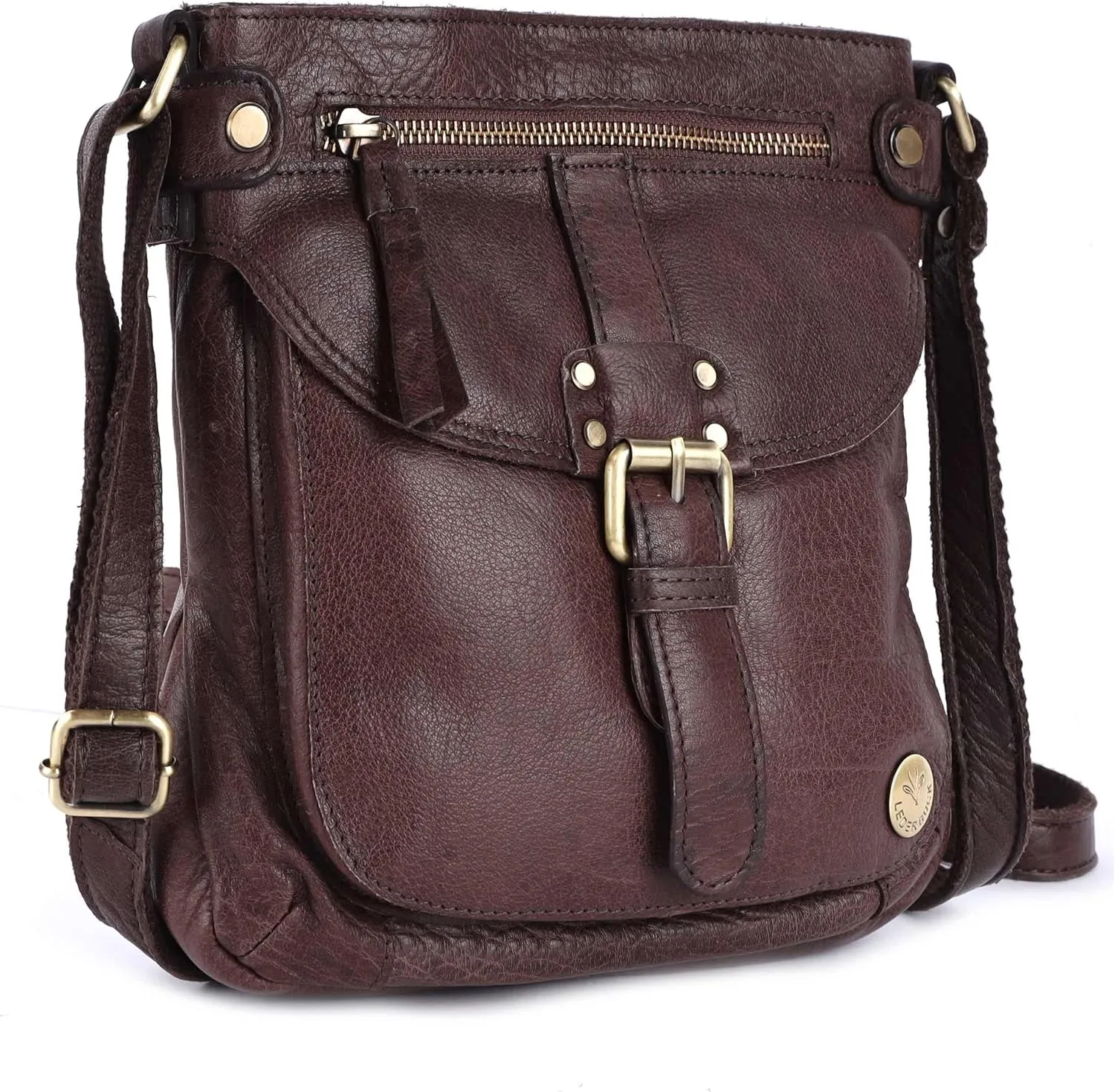 Real Leather Soft Small Womens Crossbody Handbags & Purses - Premium Sling Crossover Shoulder Bag