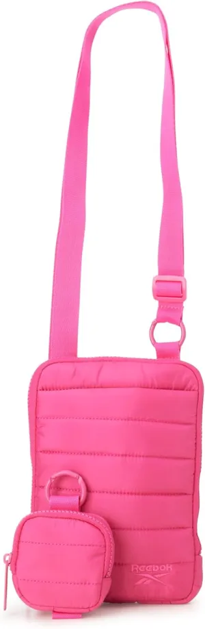 Reebok Womens Crossbody Bags - Lightweight Sling Cell Phone Purse, Quilted Small Crossbody Bags Women