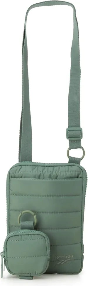 Reebok Womens Crossbody Bags - Lightweight Sling Cell Phone Purse, Quilted Small Crossbody Bags Women