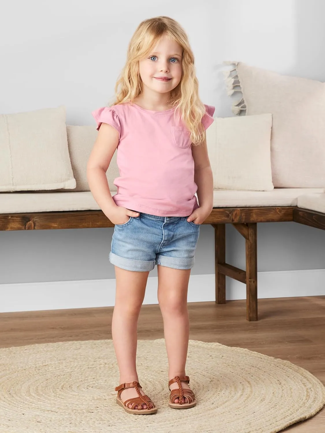 Simple Joys by Carter's Girls' Short-Sleeve Shirts and Tops, Pack of 3