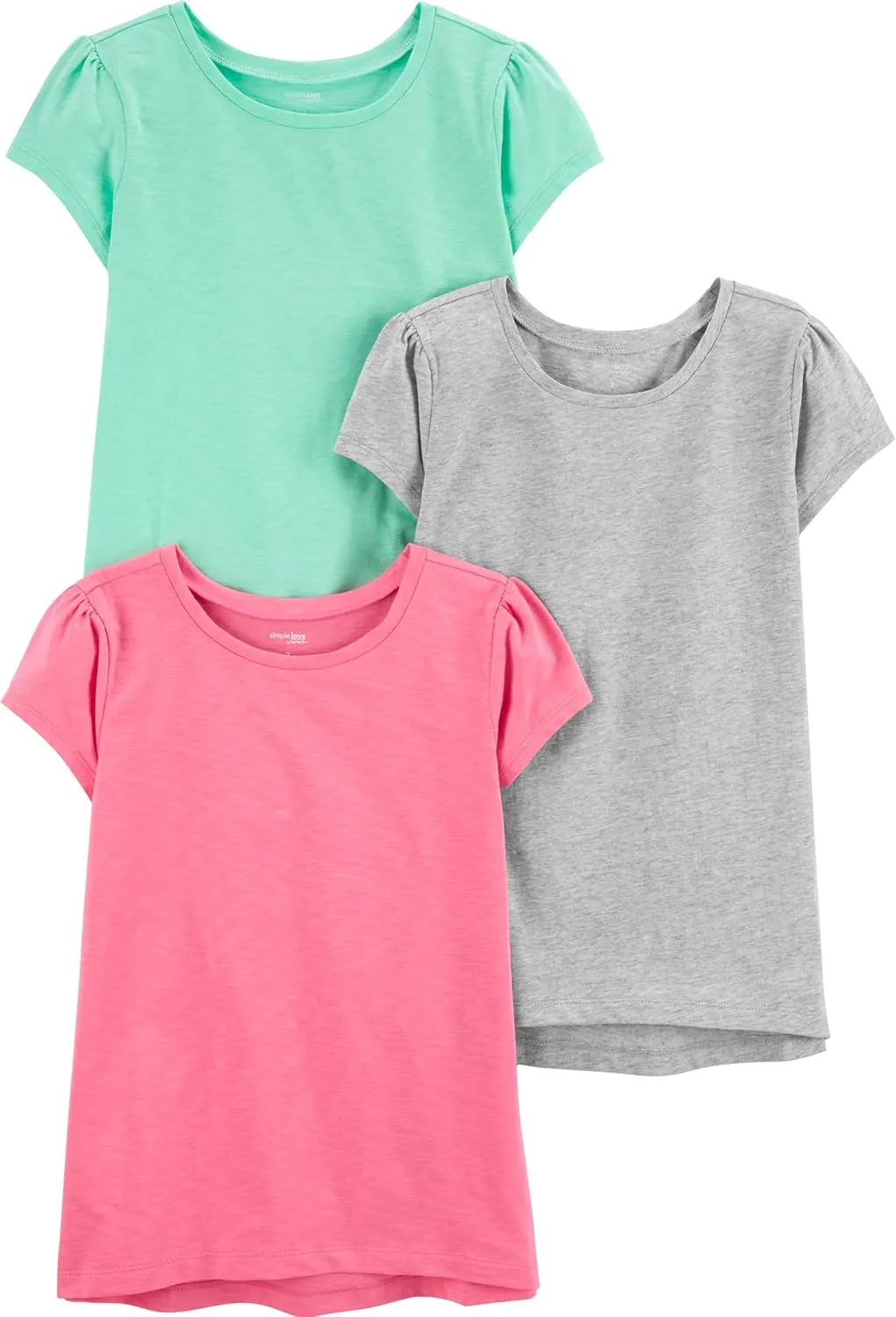 Simple Joys by Carter's Girls' Short-Sleeve Shirts and Tops, Pack of 3