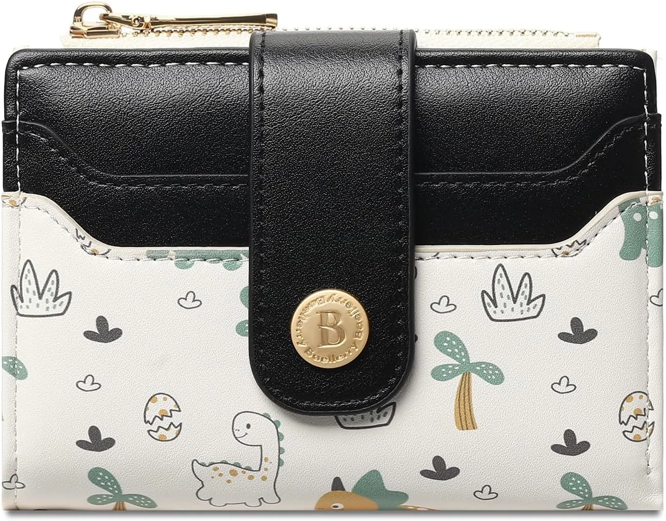 Small Wallet for Women Compact Leather Bifold RFID Blocking Ladies Credit Card Purse with ID Window and Zipper Coin Pocket
