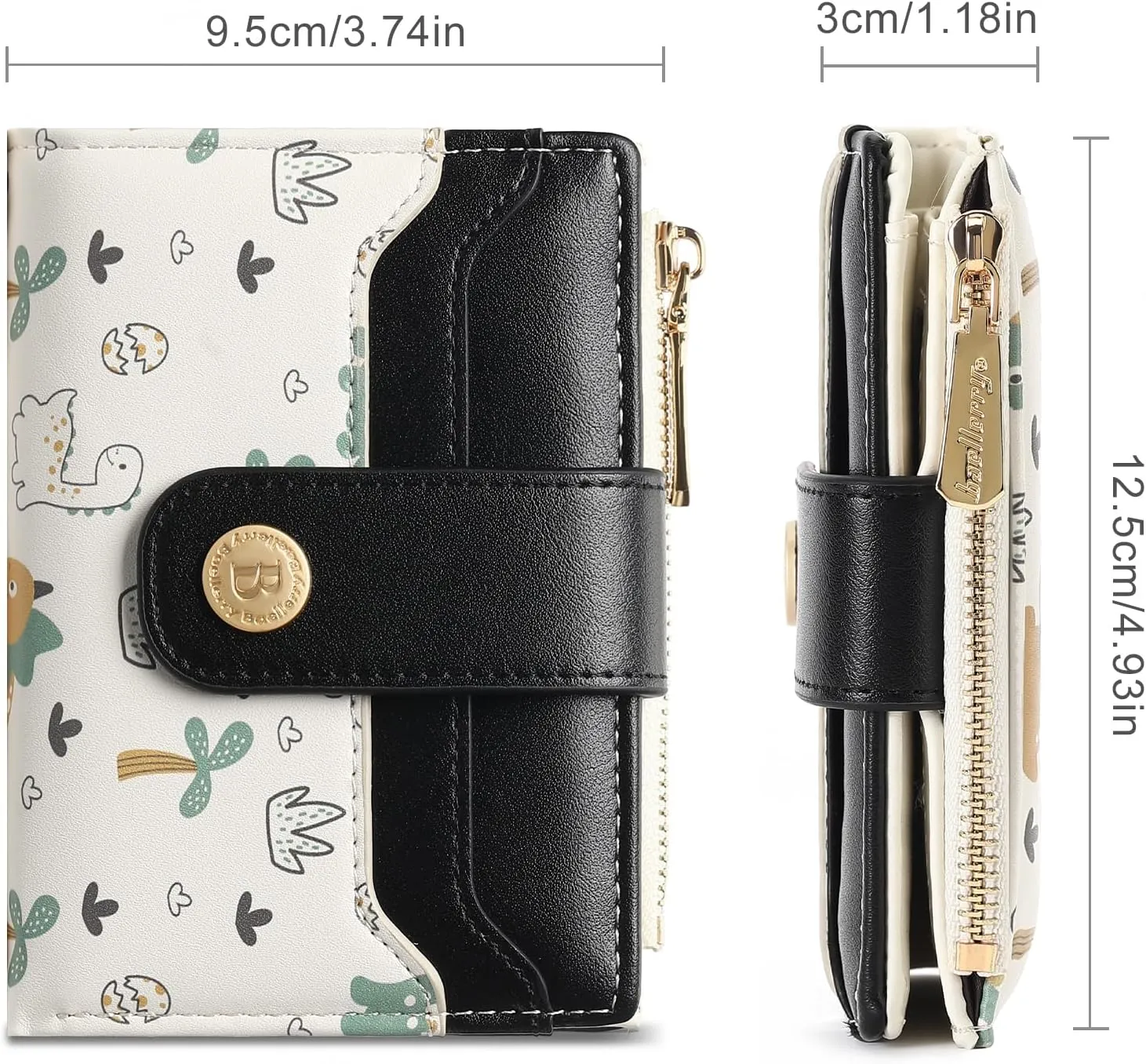 Small Wallet for Women Compact Leather Bifold RFID Blocking Ladies Credit Card Purse with ID Window and Zipper Coin Pocket
