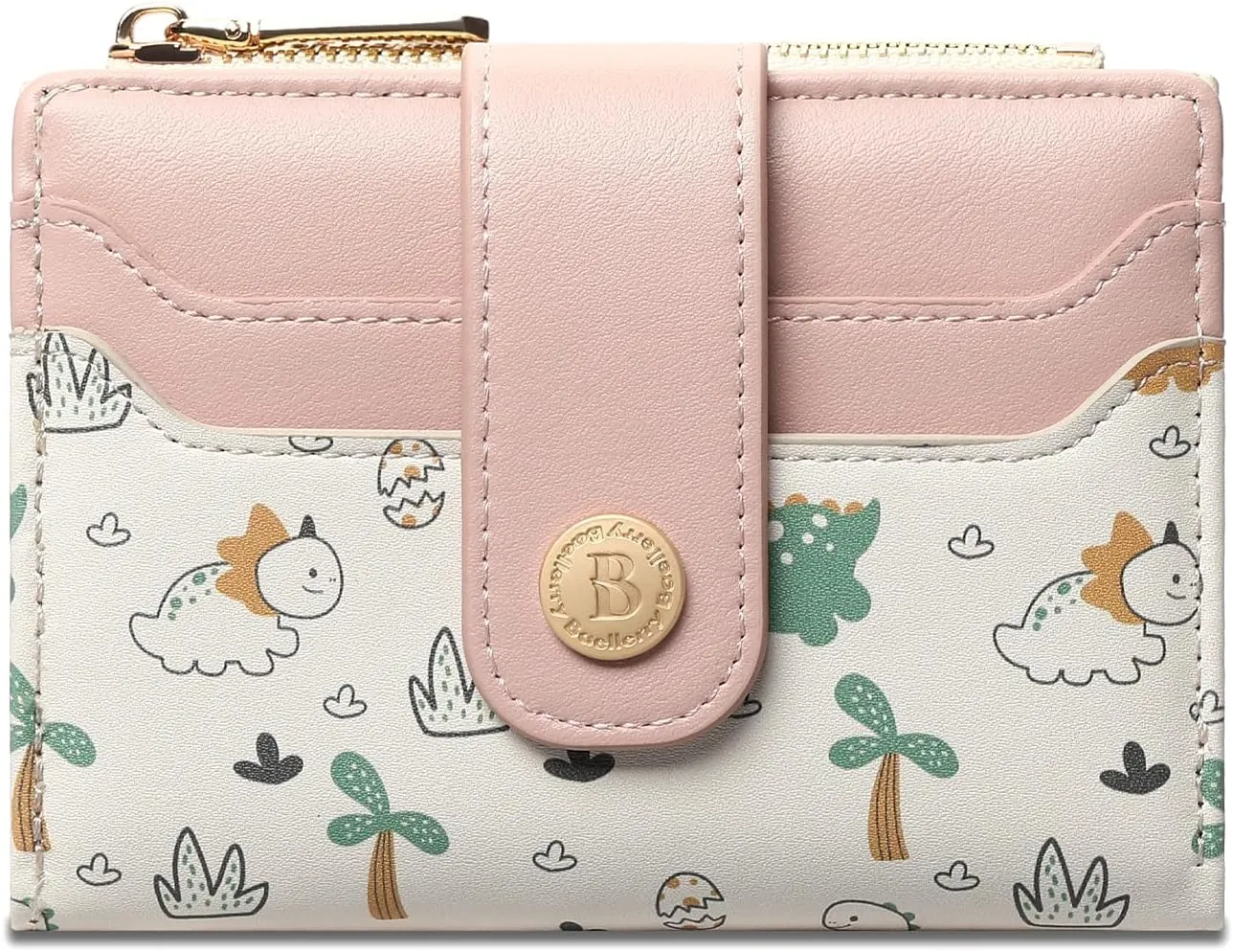 Small Wallet for Women Compact Leather Bifold RFID Blocking Ladies Credit Card Purse with ID Window and Zipper Coin Pocket