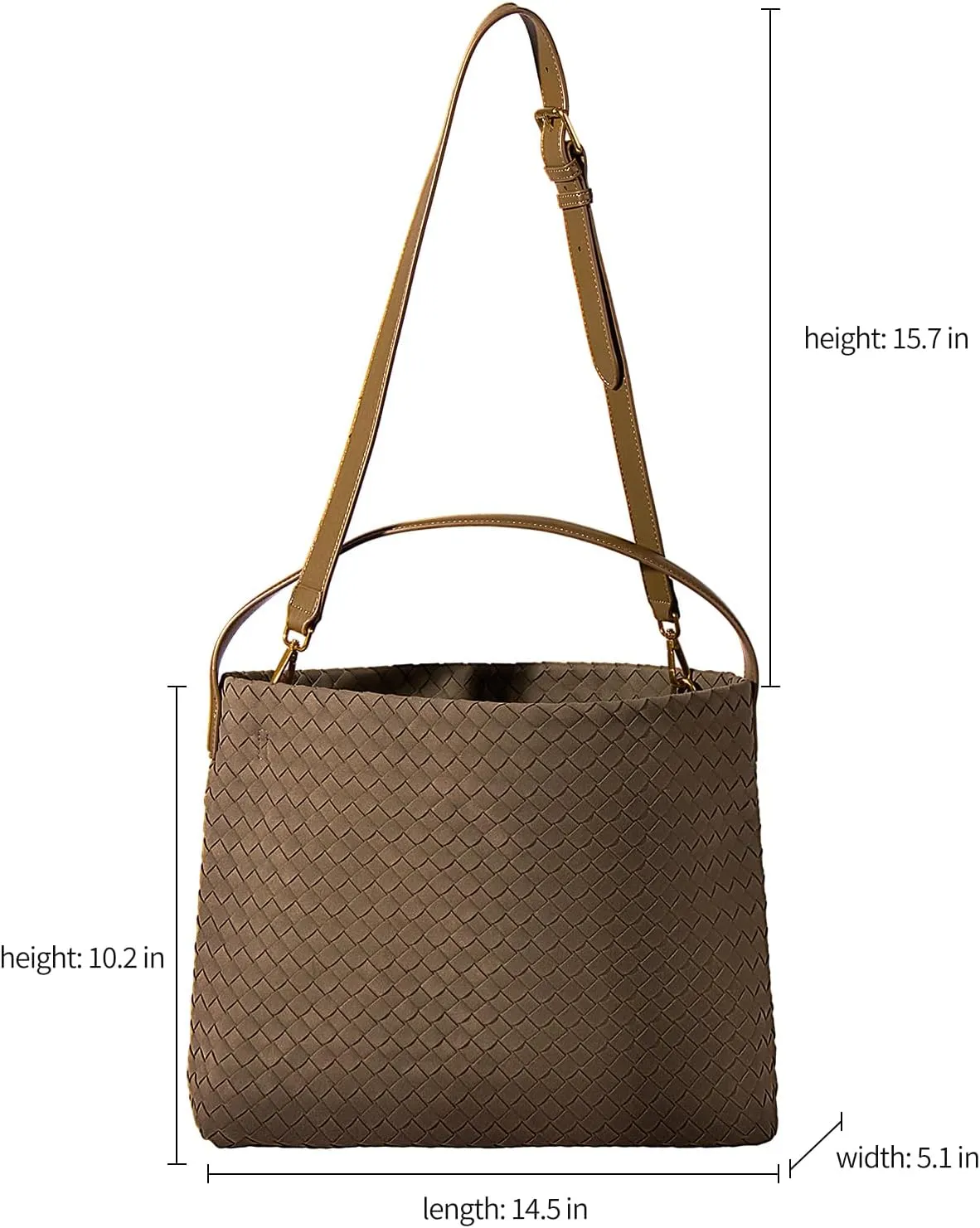 Suede Hobo Bag for Women Woven Bag Shoulder Bag Casual Tote Bag