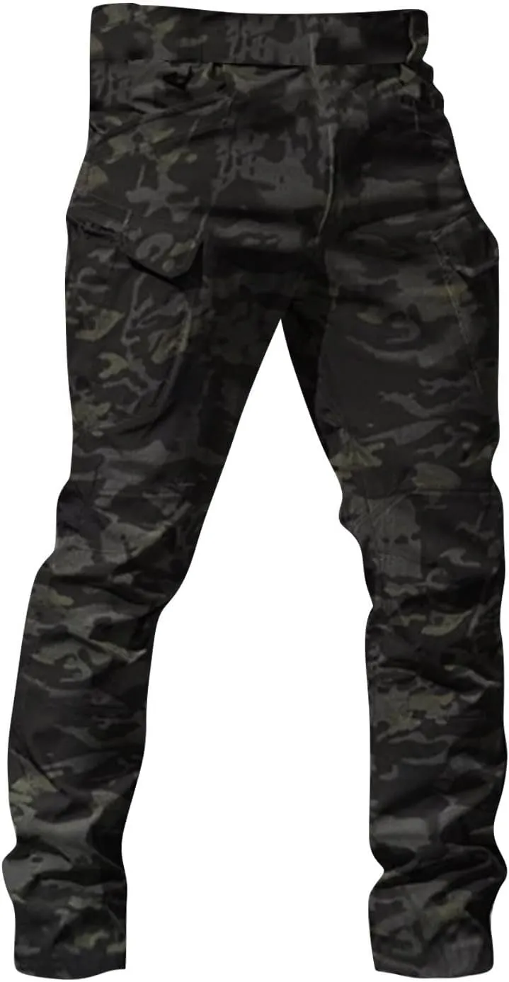 Tactical Pants for Men Stretch Cargo Pants Hiking Construction Carpenter Pant Relaxed Fit Trousers Multi Pockets