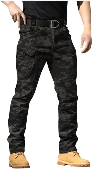 Tactical Pants for Men Stretch Cargo Pants Hiking Construction Carpenter Pant Relaxed Fit Trousers Multi Pockets