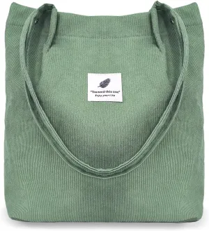 TELLUMO Fashion Corduroy Tote Bag Cow Print Bag Purses for Women Teen Girls with Inner Pocket