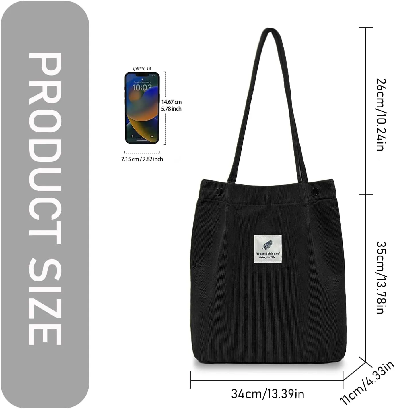 TELLUMO Fashion Corduroy Tote Bag Cow Print Bag Purses for Women Teen Girls with Inner Pocket