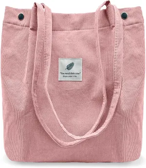 TELLUMO Fashion Corduroy Tote Bag Cow Print Bag Purses for Women Teen Girls with Inner Pocket