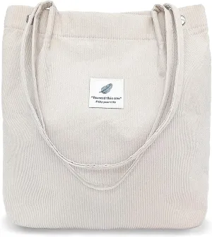 TELLUMO Fashion Corduroy Tote Bag Cow Print Bag Purses for Women Teen Girls with Inner Pocket