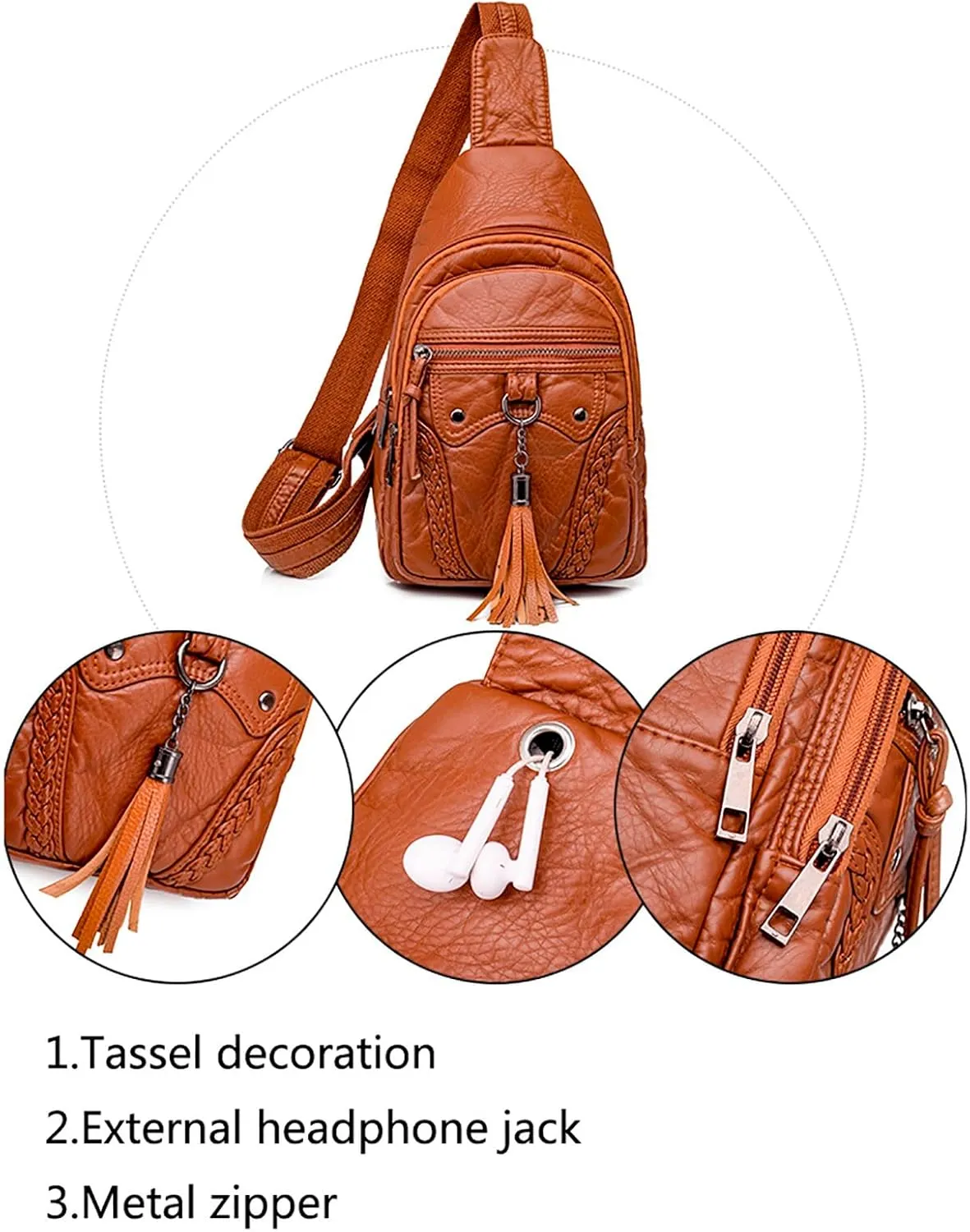 Tote Bag For Women Retro Chest Bag Sling Bag Small Crossbody Pu Leather Satchel Day pack Fashion Shoulder Outdoor Bags G
