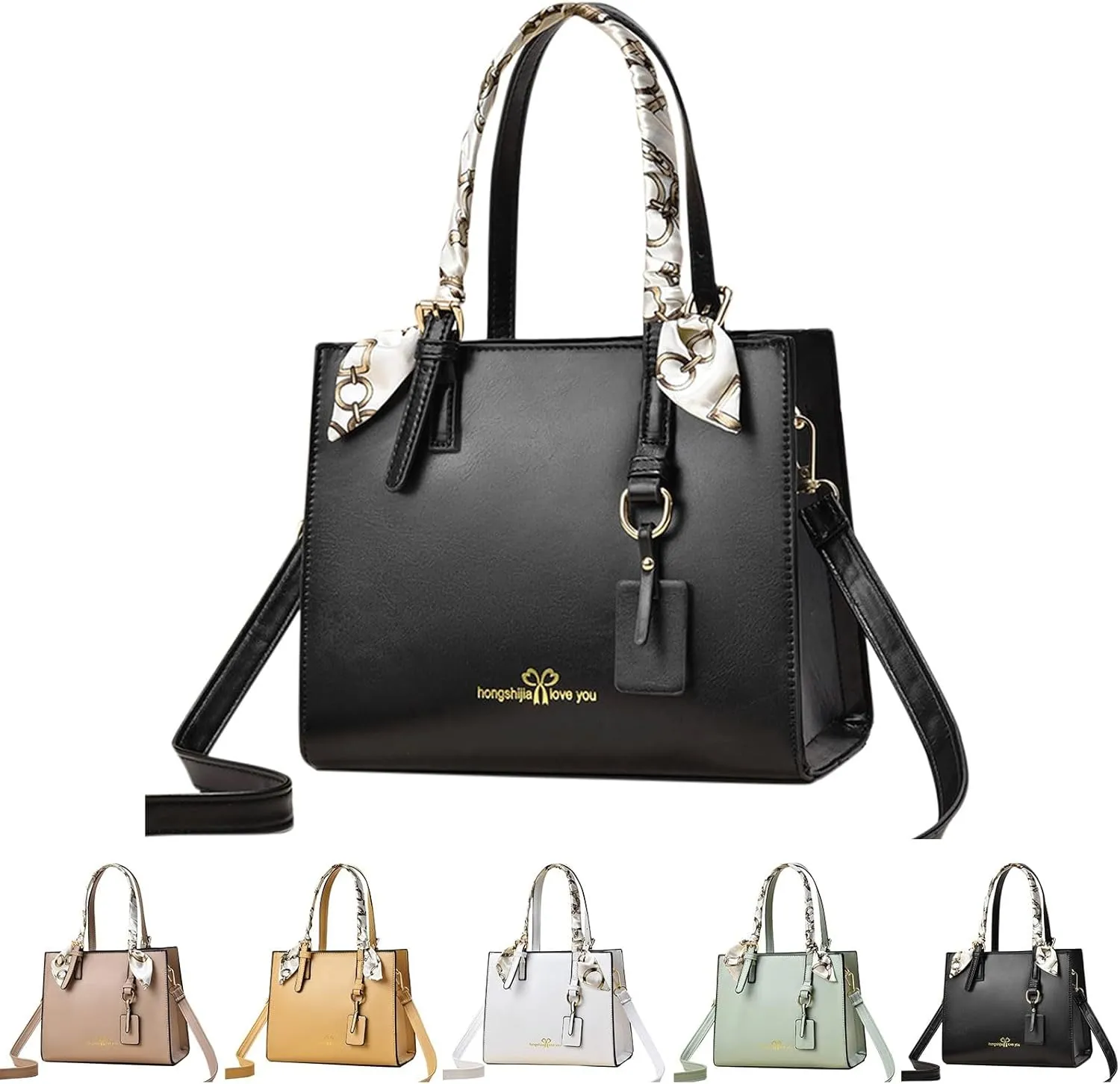 Tote Bag For Women Scarf Handle Handbags Ladies Purse Satchel Shoulder Bags Leather Bag For Mom Travel Z
