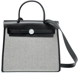 Trendy Top Handle Bags for Women,Classic Leather and Canvas Satchel small Purses Handbags Crossbody with Adjustable Strap