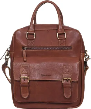 VALENCHI Leather Messenger Bag For Men - Laptop Messenger Briefcase & Shoulder Bag-Office, Work, Travel, College