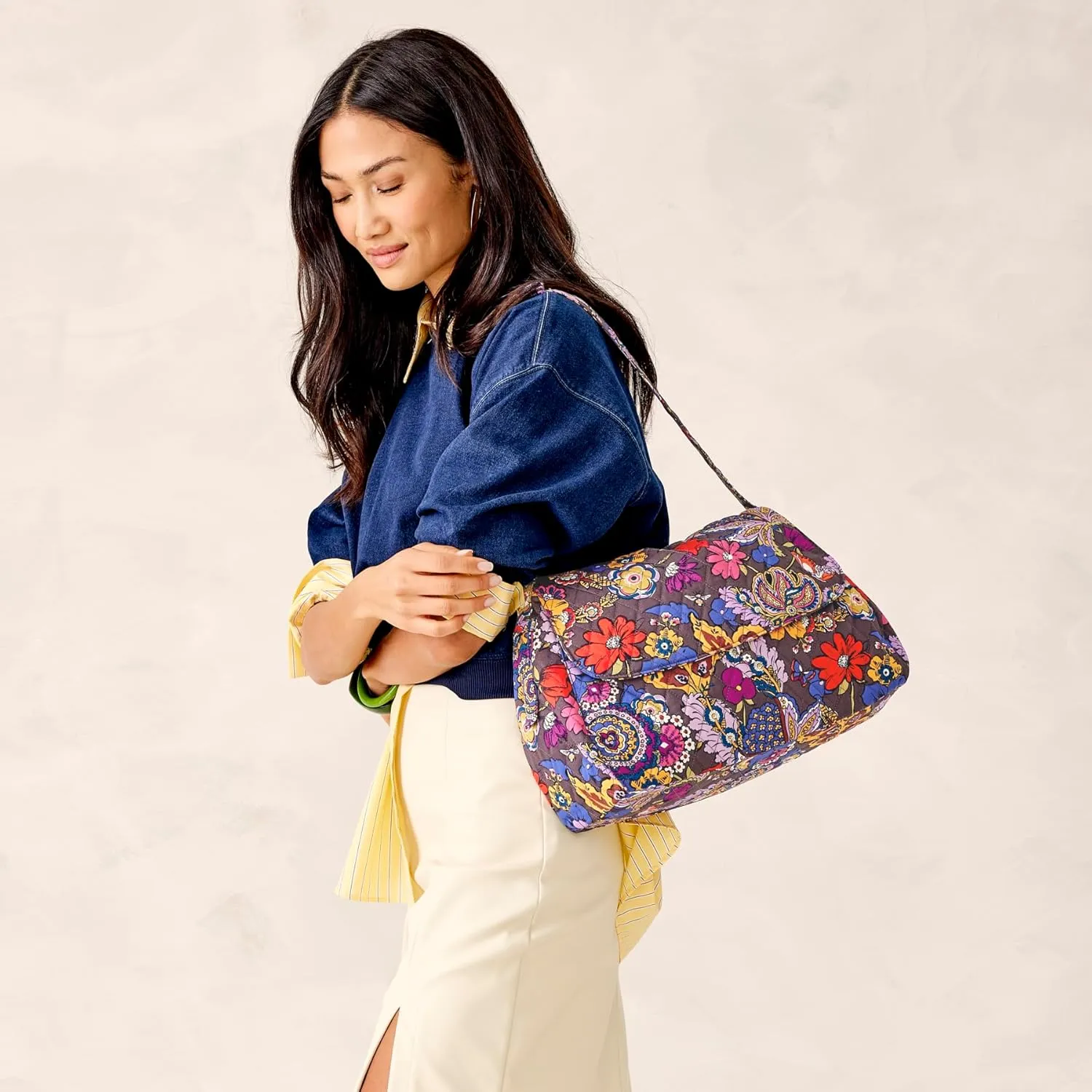 Vera Bradley Premium Cotton Rothvale Shoulder Bag
