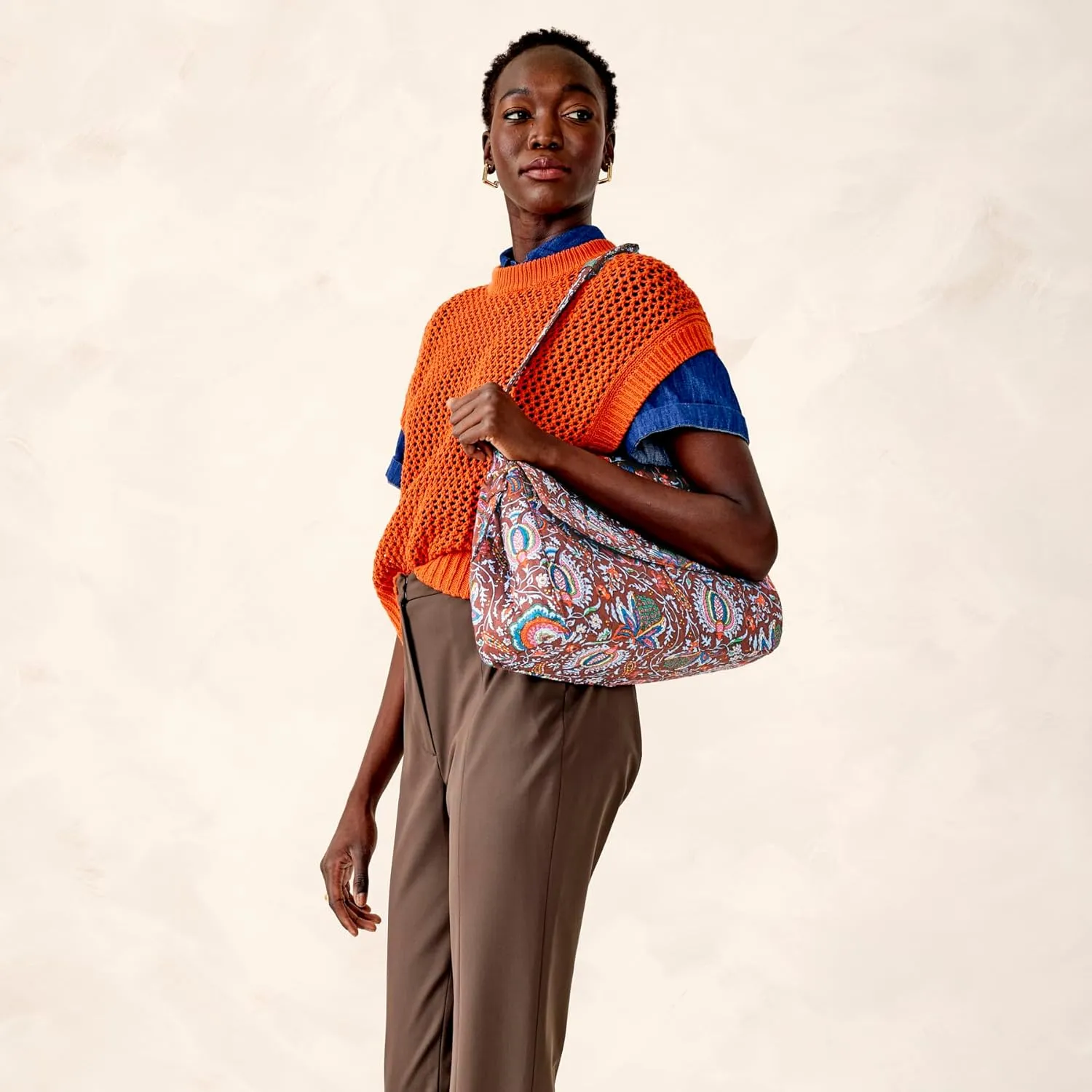 Vera Bradley Premium Cotton Rothvale Shoulder Bag