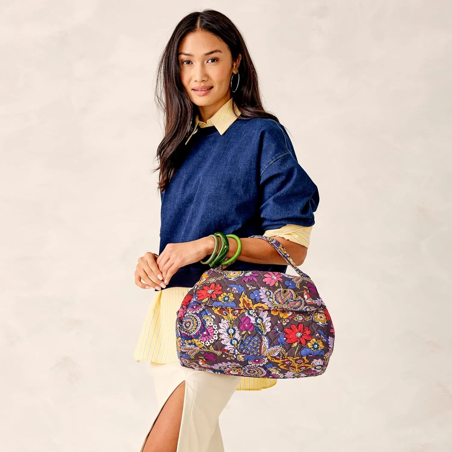 Vera Bradley Premium Cotton Rothvale Shoulder Bag