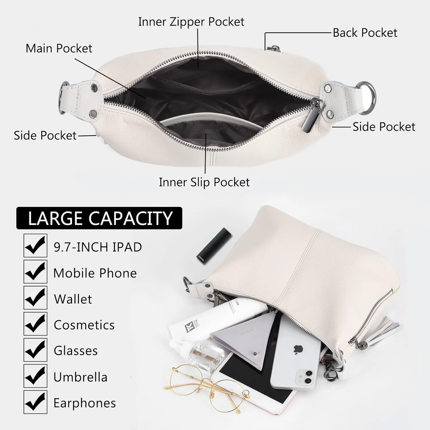 VODIU Small Hobo Purses for Women Shoulder Bag Top Handle Crossbody Bags for Women Trendy Tote Handbags with Strap