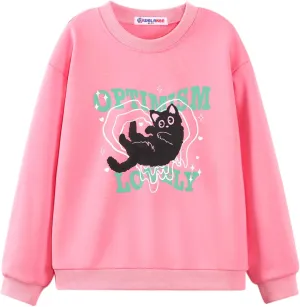 WELAKEN Girls Sweatshirts Long Sleeve Pullover Crewneck Tops Shirts