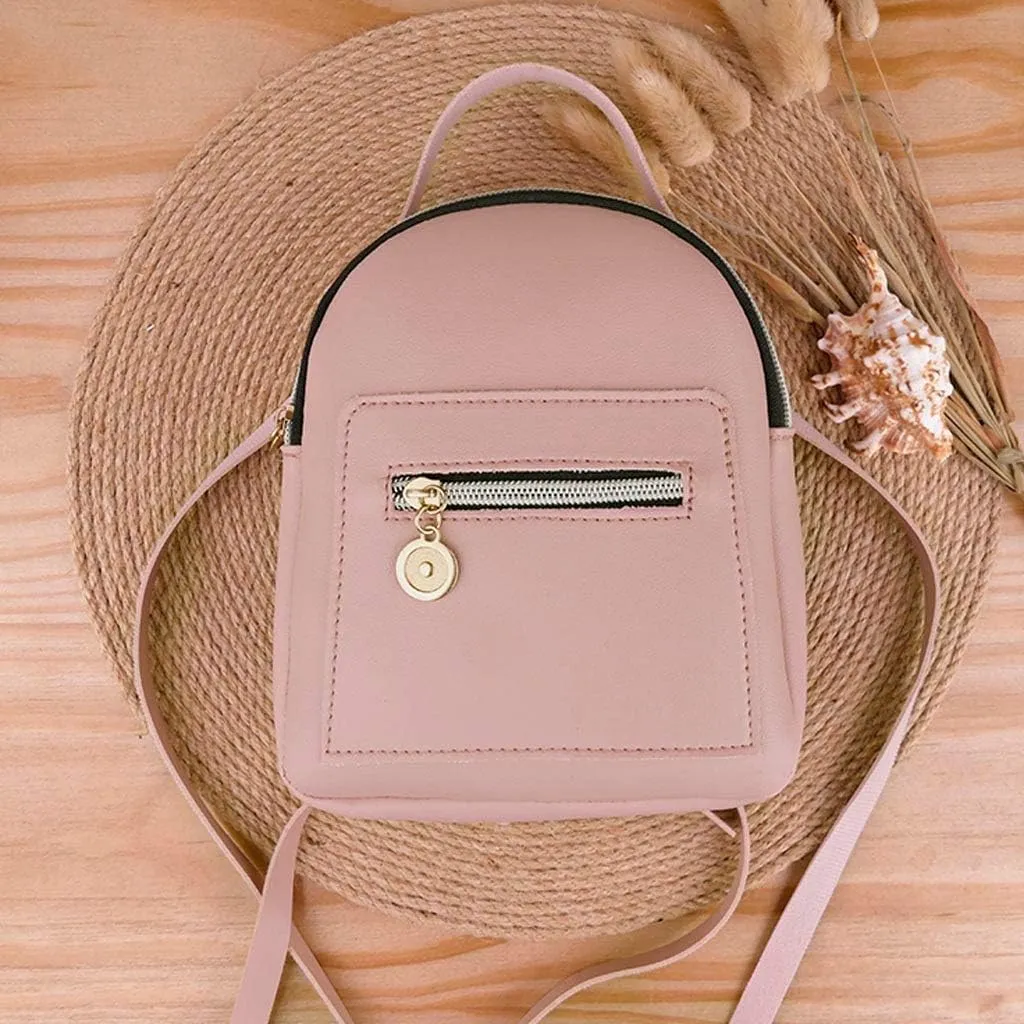 Women Purse Letter Small Mobile Phone Shoulders Bag Backpack Messenger Fashion Bag Rainbow Clear Backpack
