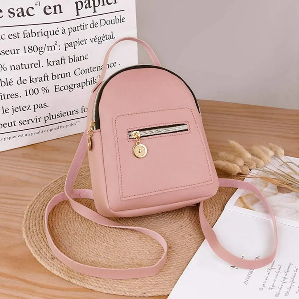 Women Purse Letter Small Mobile Phone Shoulders Bag Backpack Messenger Fashion Bag Rainbow Clear Backpack