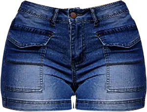 Womens 2024 Y2K Mini Denim Shorts Ripped Stretchy Jeans Shorts Casual Shorts Trendy High-Waisted Cotton Denim Shorts