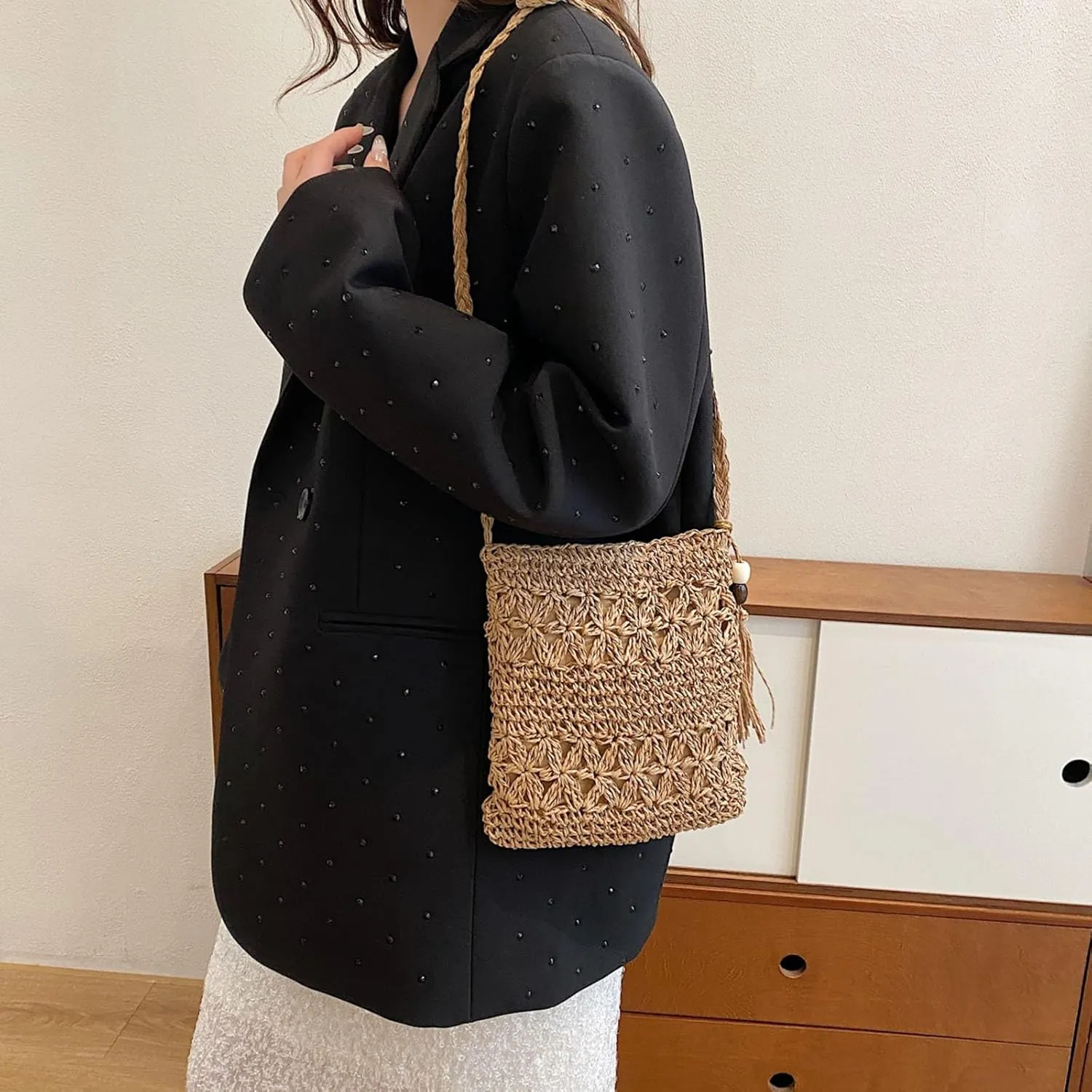 Women's Anti Theft Shoulder Bags Stadium Crossbody Messenger Bags for Concerts Sporting Events Mothers Day Gifts(Brown)