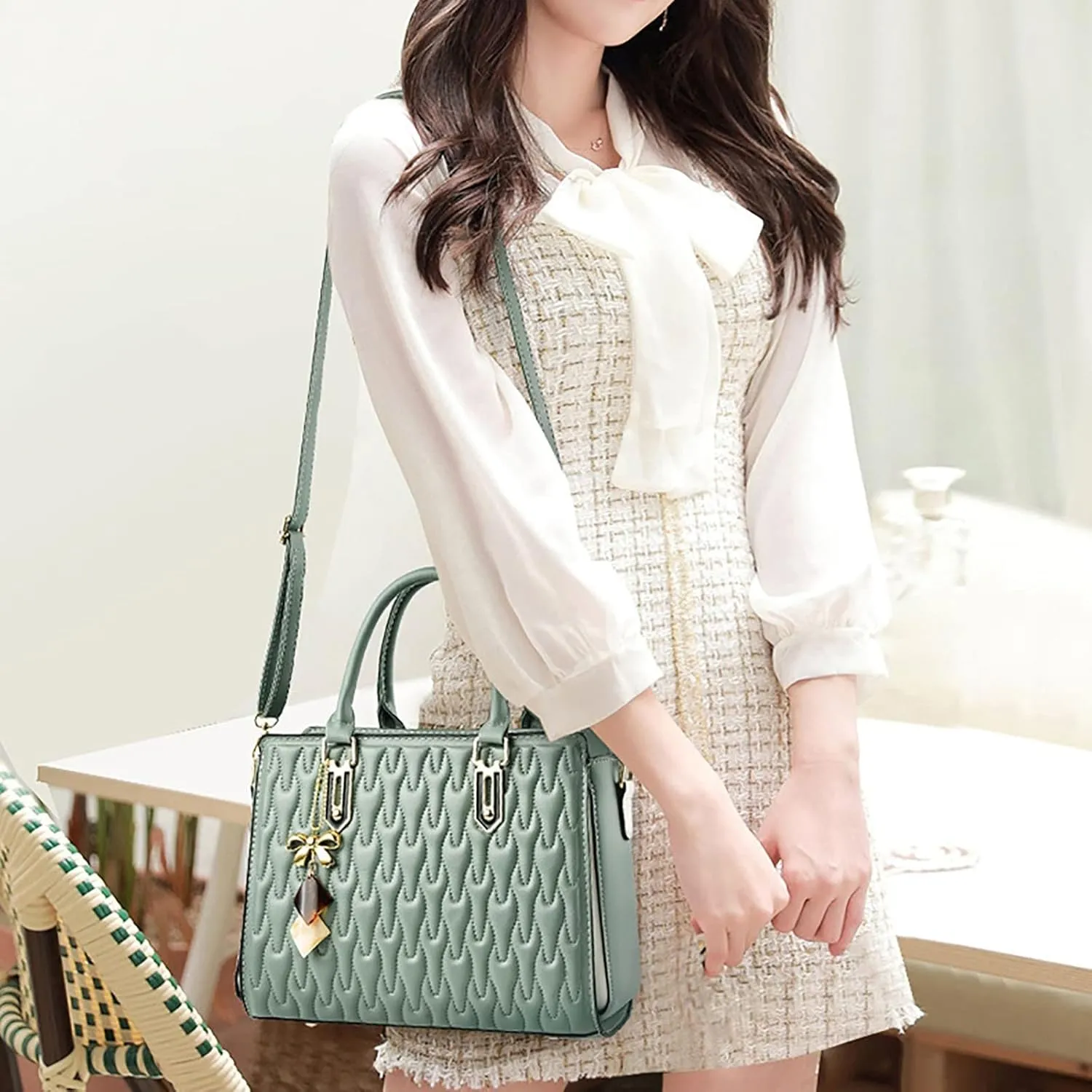 Womens Casual Tote Bags with Multiple Pockets Hobo Crossbody Bag Travel Shoulder Bags Cute Purse Handbag Blue