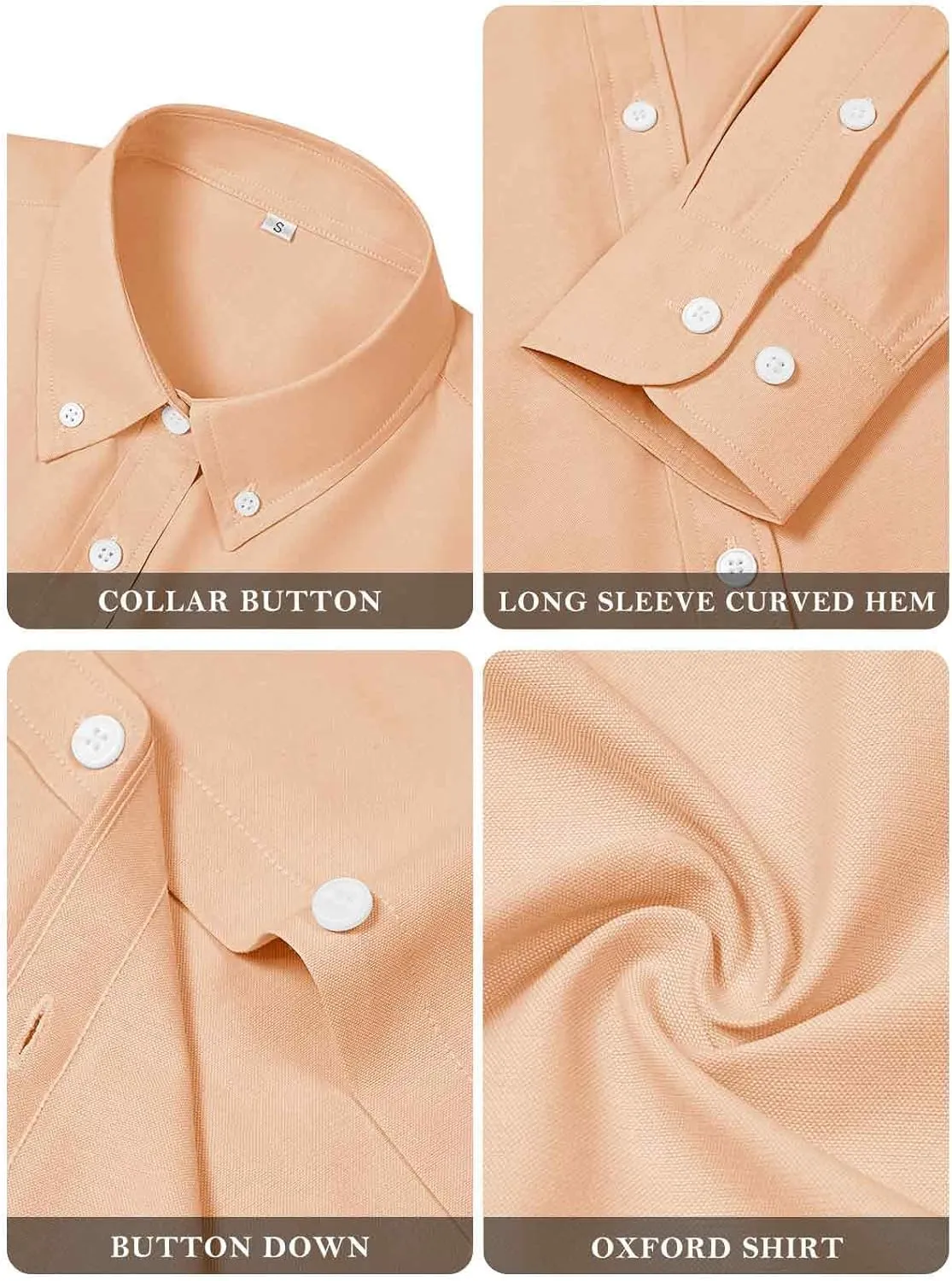 Womens Oxford Shirts Button Down Shirts Cotton Dress Shirts Long Sleeve Collared Work Office Blouses Tunic Tops