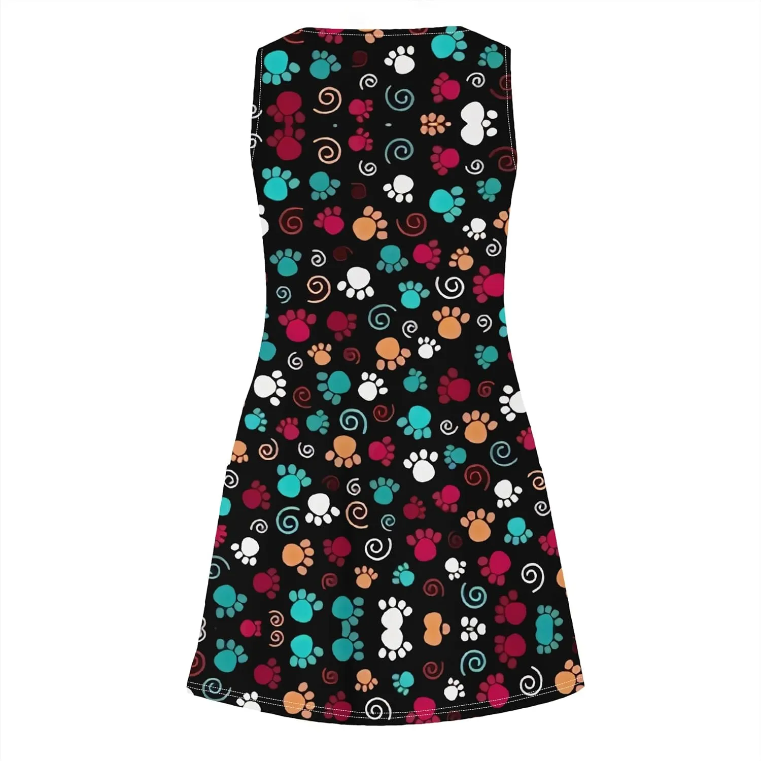 Womens Summer Dresses Casual V Neck Sleeveless Beach Sundresses Fashion A-Line Tank Mini Dress Swimsuit Coverup with Pockets