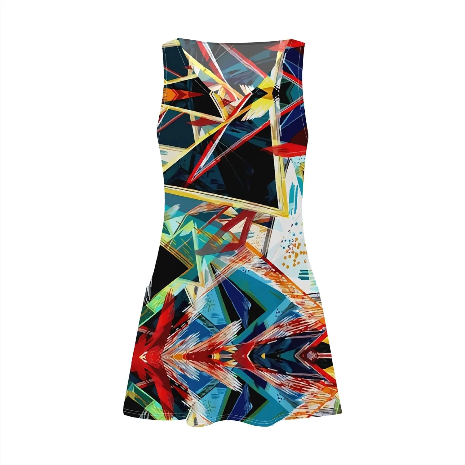 Womens Summer Dresses Casual V Neck Sleeveless Beach Sundresses Fashion A-Line Tank Mini Dress Swimsuit Coverup with Pockets