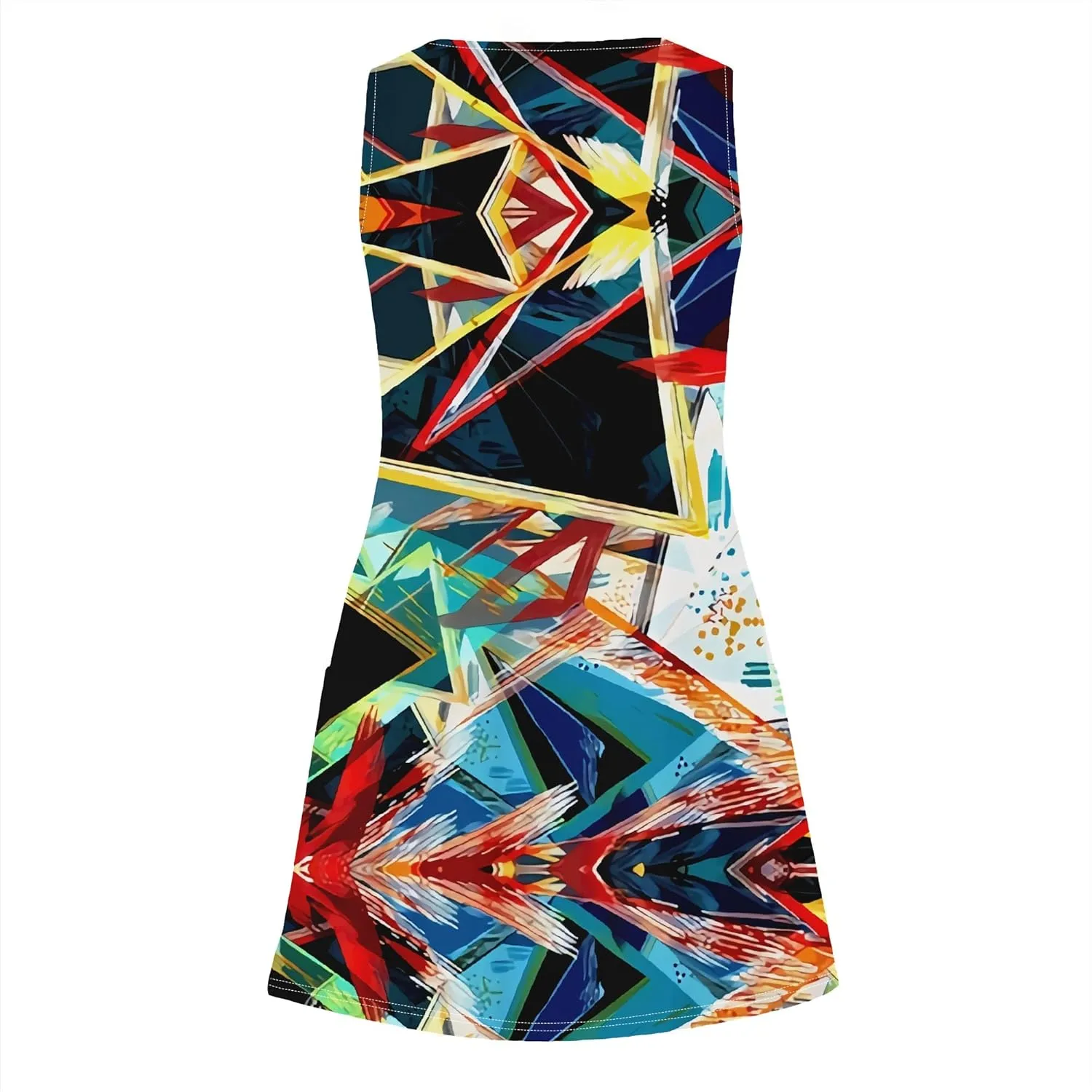 Womens Summer Dresses Casual V Neck Sleeveless Beach Sundresses Fashion A-Line Tank Mini Dress Swimsuit Coverup with Pockets