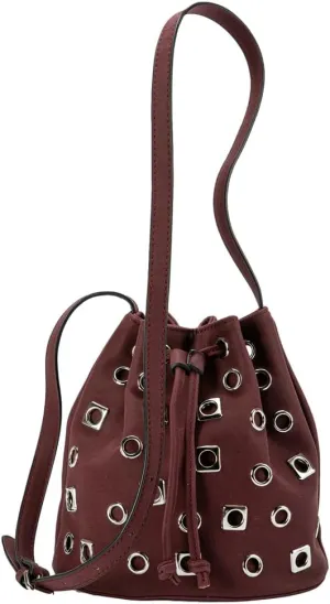 Womens Trendy Bucket Shoulder Purse Small Y2k Handbags Vegan Leather Crossbody Tote Bag Punk Rivet Satchels