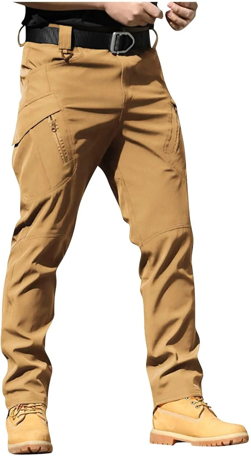 Work Pants for Men Tactic Hiking Waterproof Cargo Pants for Men Relaxed Fit Riptop Lightweight Outdoor Trousers