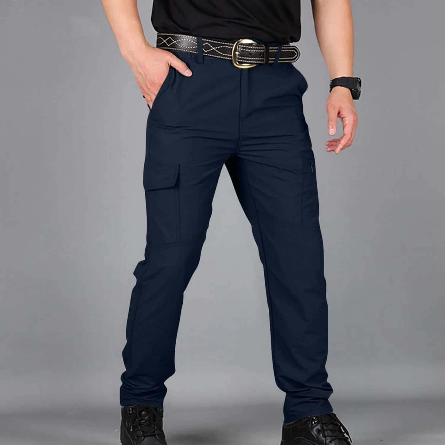 Work Pants for Men Tactic Hiking Waterproof Cargo Pants for Men Relaxed Fit Riptop Lightweight Outdoor Trousers