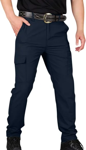 Work Pants for Men Tactic Hiking Waterproof Cargo Pants for Men Relaxed Fit Riptop Lightweight Outdoor Trousers